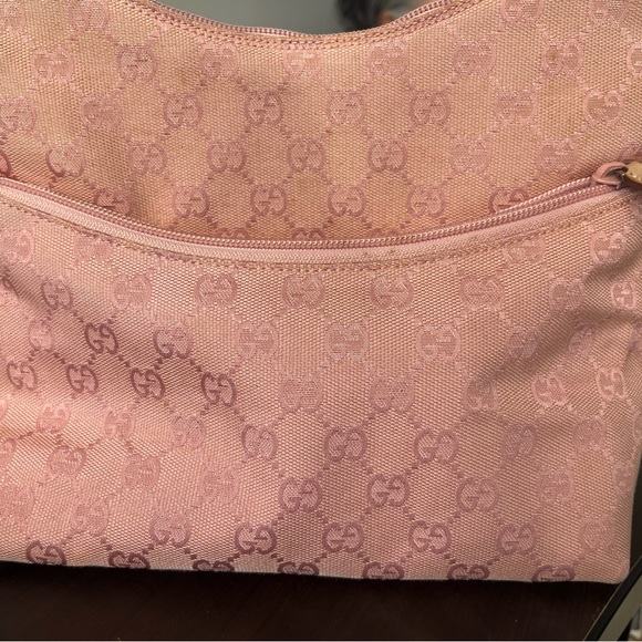 Authentic GUCCI Shoulder HandBag Purse GG Canvas Leather Pink - Picture 15 of 15